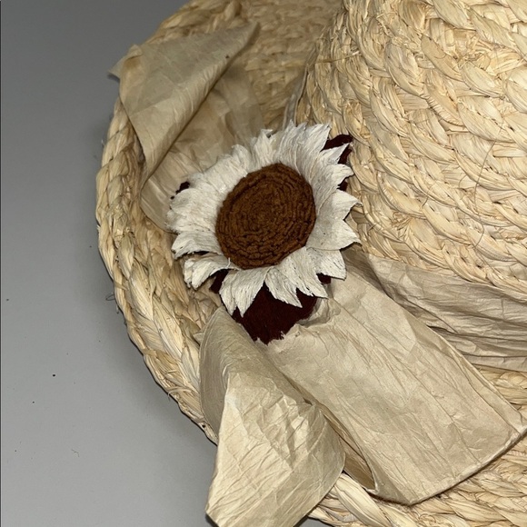 Betmar Cream Straw Hat with Floral Detail main image 12
